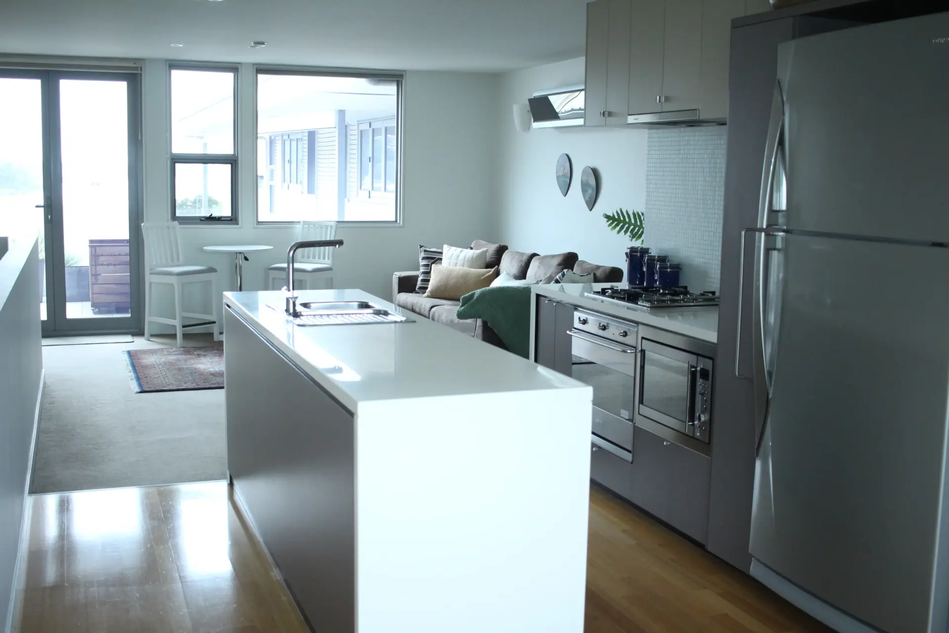 Modern open-plan kitchen and living area