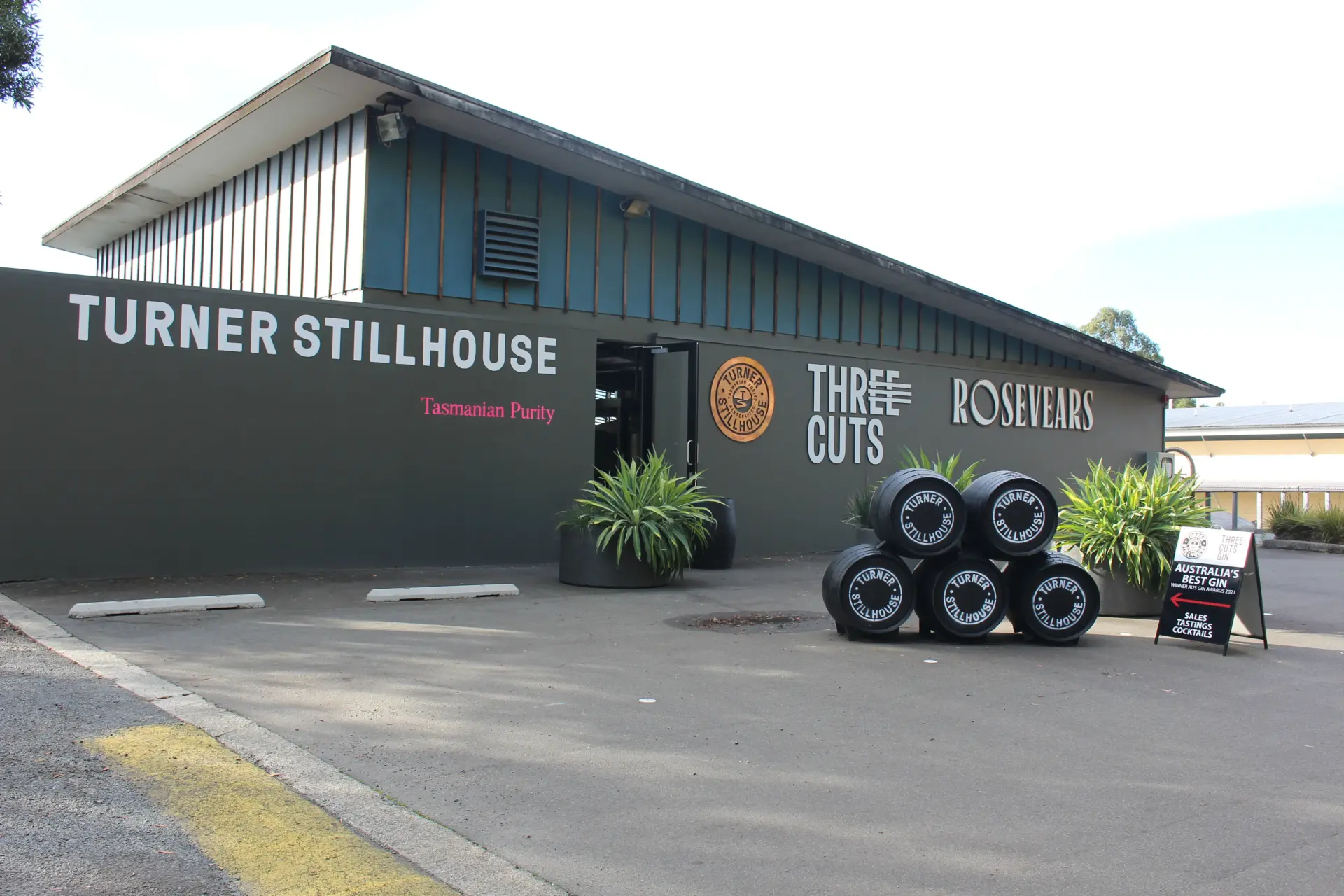 Exterior of Turner Stillhouse distillery in Tasmania