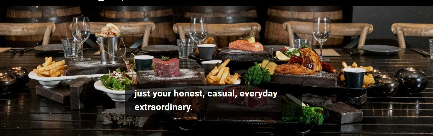 Best known for their premium Hot stone steaks and seafood